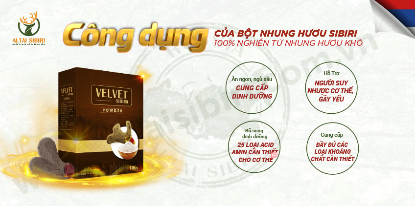 Bột Nhung Hươu Sibiri (Hộp 100gr)
